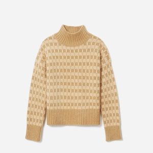 Everlane Cloud Checkered Turtleneck, size Small